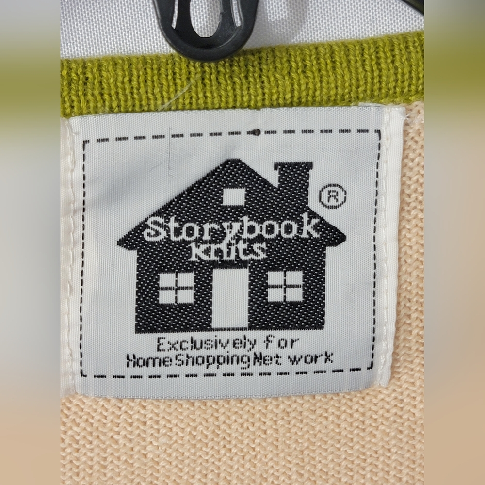 Storybook Knits Cardigan with Sequin Floral Embellishments Size S - Picture 2 of 10